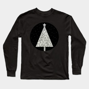 Christmas doodle tree Long Sleeve T-Shirt